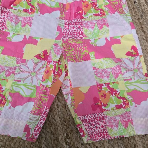 Lilly‎ Pulitzer Patchwork Shorts Women's Size 2 Resort Fit 100% Cotton - Picture 3 of 6